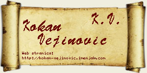 Kokan Vejinović vizit kartica